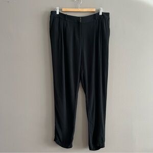 Kate Spade Live Colorfully Viscose Slim Fit Trousers Pants Cropped Black Sz 12